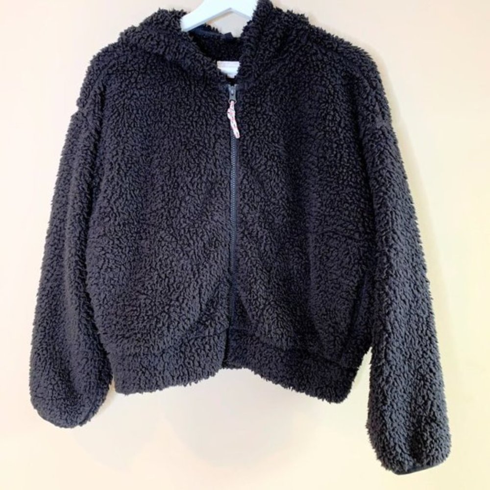 Lou & Grey Teddy Sherpa Zip Front Hoodie - M